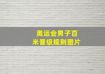 奥运会男子百米晋级规则图片