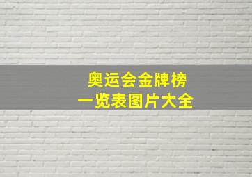 奥运会金牌榜一览表图片大全