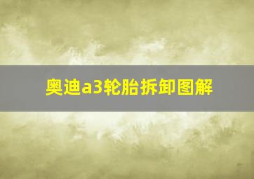 奥迪a3轮胎拆卸图解