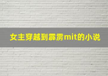 女主穿越到霹雳mit的小说