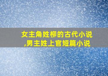 女主角姓柳的古代小说,男主姓上官短篇小说