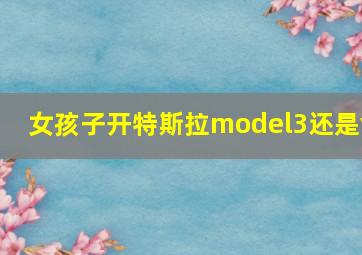 女孩子开特斯拉model3还是y