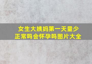 女生大姨妈第一天量少正常吗会怀孕吗图片大全