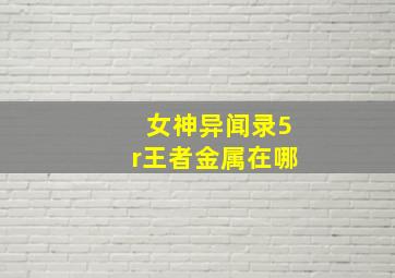 女神异闻录5r王者金属在哪