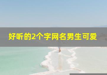 好听的2个字网名男生可爱