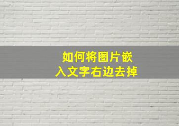 如何将图片嵌入文字右边去掉