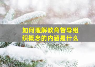 如何理解教育督导组织概念的内涵是什么