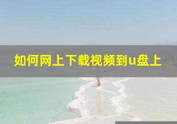 如何网上下载视频到u盘上