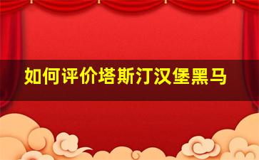 如何评价塔斯汀汉堡黑马