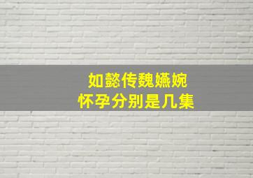 如懿传魏嬿婉怀孕分别是几集