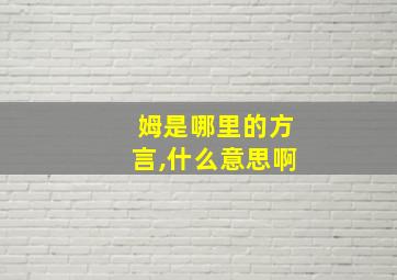 姆是哪里的方言,什么意思啊