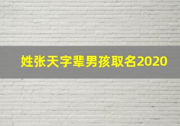 姓张天字辈男孩取名2020