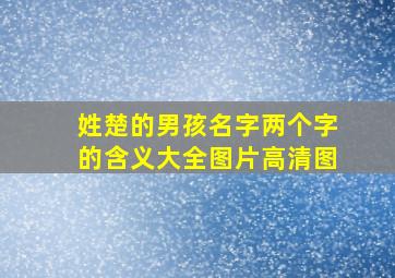 姓楚的男孩名字两个字的含义大全图片高清图