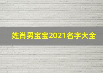 姓肖男宝宝2021名字大全