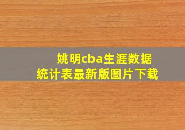 姚明cba生涯数据统计表最新版图片下载