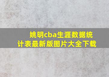 姚明cba生涯数据统计表最新版图片大全下载