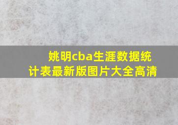 姚明cba生涯数据统计表最新版图片大全高清