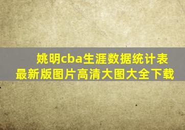 姚明cba生涯数据统计表最新版图片高清大图大全下载