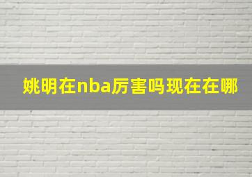 姚明在nba厉害吗现在在哪