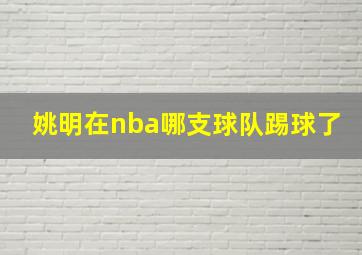 姚明在nba哪支球队踢球了