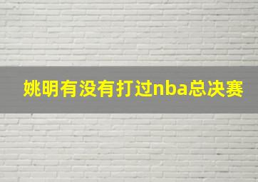 姚明有没有打过nba总决赛