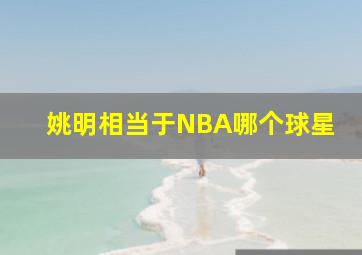 姚明相当于NBA哪个球星