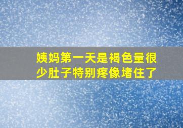 姨妈第一天是褐色量很少肚子特别疼像堵住了