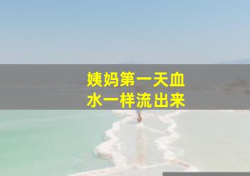 姨妈第一天血水一样流出来