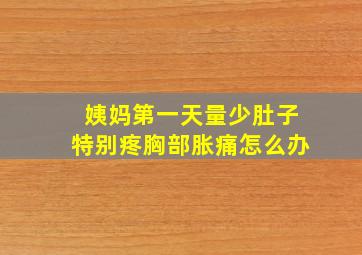 姨妈第一天量少肚子特别疼胸部胀痛怎么办