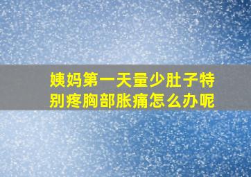 姨妈第一天量少肚子特别疼胸部胀痛怎么办呢