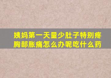 姨妈第一天量少肚子特别疼胸部胀痛怎么办呢吃什么药