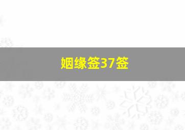 姻缘签37签