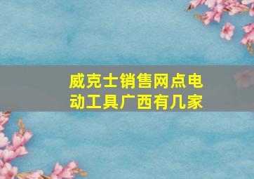 威克士销售网点电动工具广西有几家