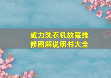 威力洗衣机故障维修图解说明书大全