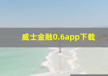 威士金融0.6app下载