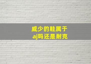 威少的鞋属于aj吗还是耐克