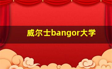 威尔士bangor大学