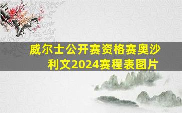 威尔士公开赛资格赛奥沙利文2024赛程表图片