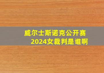 威尔士斯诺克公开赛2024女裁判是谁啊