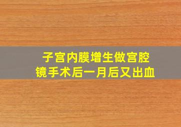 子宫内膜增生做宫腔镜手术后一月后又出血