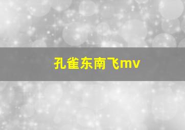 孔雀东南飞mv