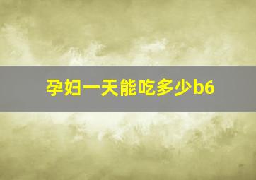 孕妇一天能吃多少b6