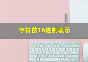 字符的16进制表示