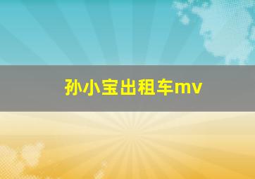 孙小宝出租车mv