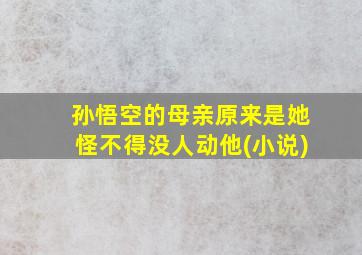 孙悟空的母亲原来是她怪不得没人动他(小说)