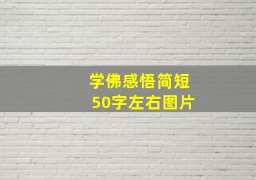 学佛感悟简短50字左右图片