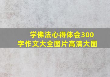 学佛法心得体会300字作文大全图片高清大图