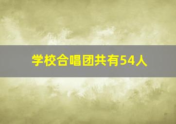 学校合唱团共有54人