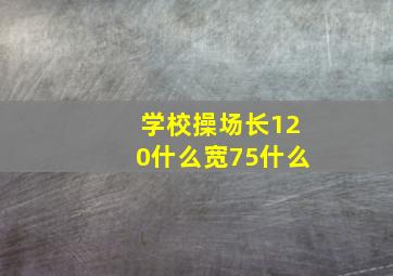 学校操场长120什么宽75什么