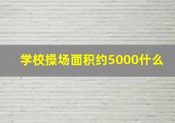 学校操场面积约5000什么